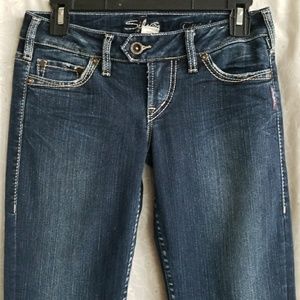 SILVER JEANS, TUESDAY FLAP, SIZE, 26/33!!!